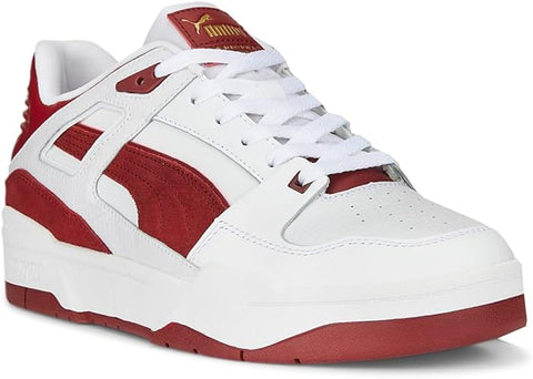 Puma Women's White & Burgundy Slipstream Suede Fs Lace Up Sneakers | Puma In Lebanon