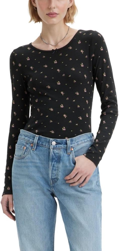 Levi's Women's  Black Floral Blouse   | Levi's  In Lebanon
