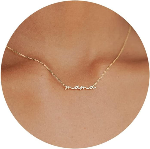 Kendra Scott Women Gold Design Mama Script Pendant Necklace| Kendra Scott In Lebanon