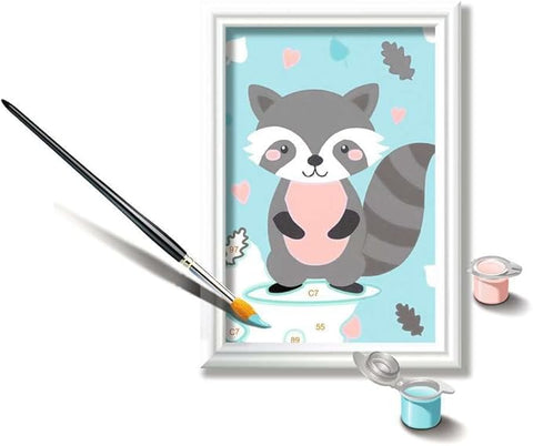 Ravensburger Cute Raccoon Painting by Numbers With A Frame |Ravensburger In Lebanon