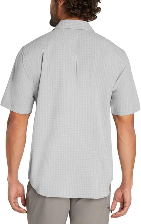 Orvis Men's Gray UPF 30 Relaxed Fit Quick-Dry Short Sleeve Woven Shirt|Orvis In Lebanon