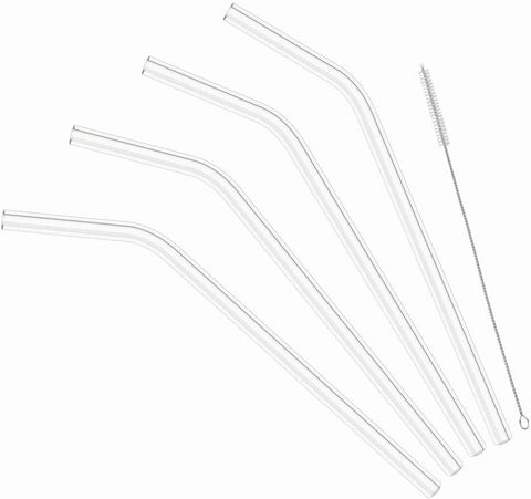 Steuber 4 Curved Glass Straws With Brush | Steuber In Lebanon