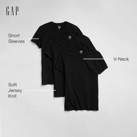 Gap Men's Black 3-Pk  Cotton Herren T-Shirt | Gap In Lebanon