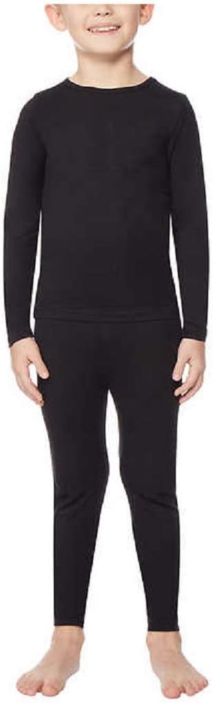 32 Degrees Kid's Black Base Layer Top And Pant Heat Set  |32 Degrees In Lebanon