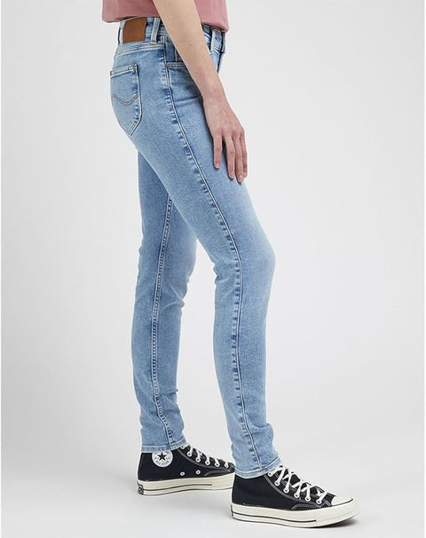 Lee Women's Light Blue Scarlett Skinny Fit Slim Cut High Waist Flexible Jeans | Lee In Lebanon