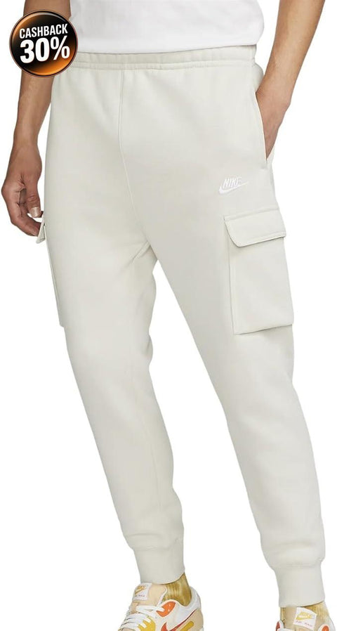 Nike Men's White Sportswear Club, Fleece Cargo Sweatpants | Nike In Lebanon