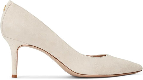 Lauren Ralph Lauren Women's Cream Lanette Suede Pump Heel | Lauren Ralph Lauren In Lebanon