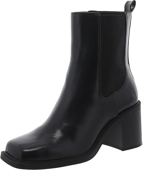 INC International Concepts Women's Black Mapiya Square-Toe Fold-Boots | INC International Concepts In Lebanon