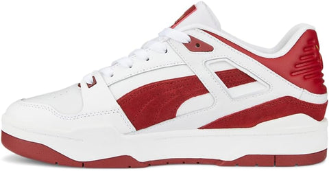 Puma Women's White & Burgundy Slipstream Suede Fs Lace Up Sneakers | Puma In Lebanon