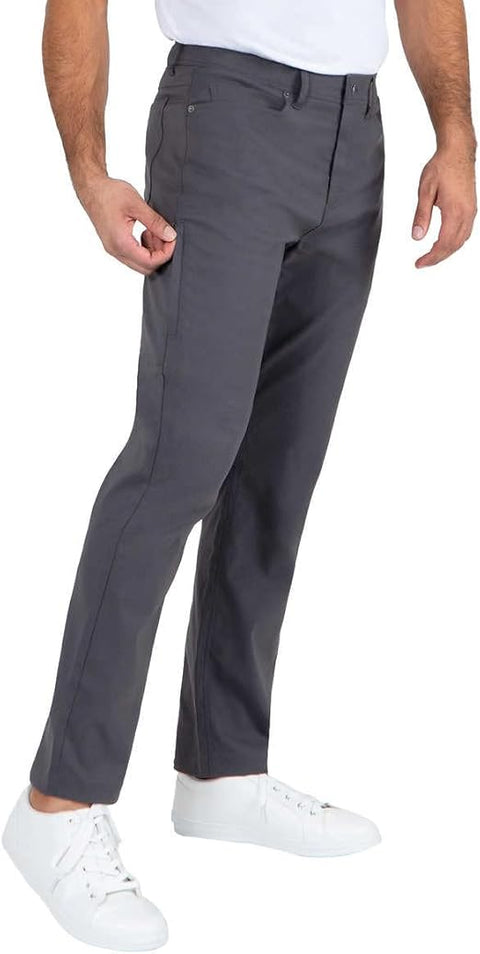 Gerry Men's Dark Grey Venture Commuter Tech 5 Pocket Stretch Fabric Comfort Waistband Pant | Gerry In Lebanon