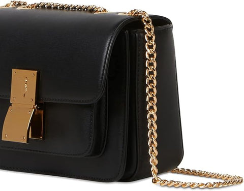Trussardi Women's Black Leather Shoulder Chain Bag | Trussardi in Lebanon