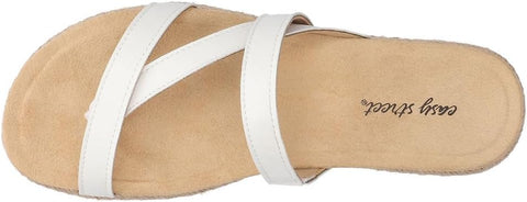 Easy Street Women's White Song Slide Slipper |Easy Street  In Lebanon