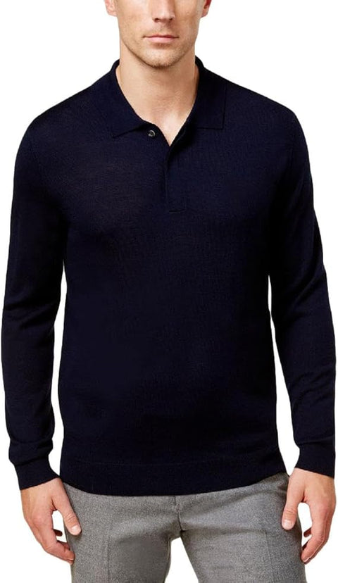 Club Room Men's Navy Blue Regular-Fit Sweater-Knit ABF3753