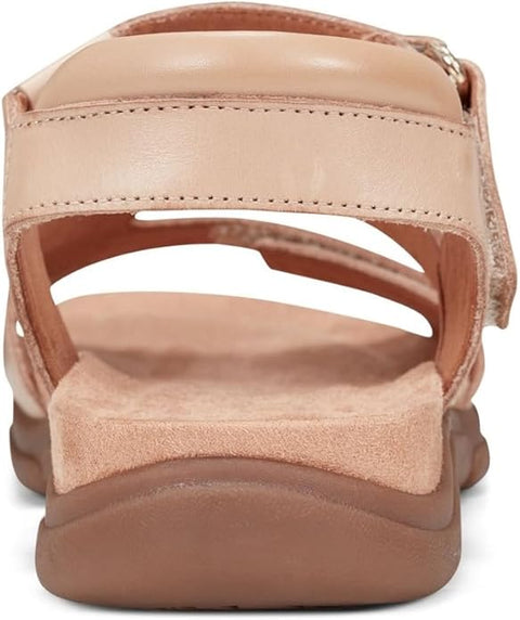 Easy Spirit Women's Tan Mavey Strappy Leather Open Toe Flat Sandals | Easy Spirit In Lebanon