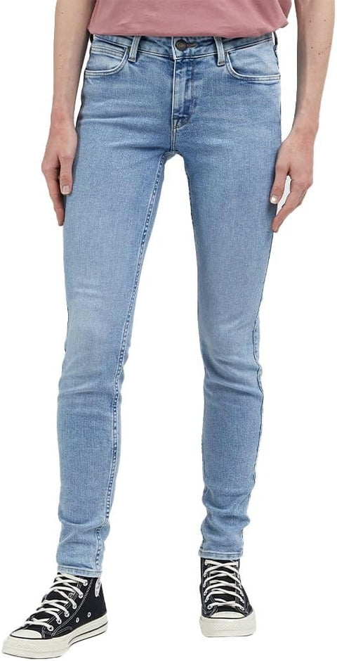 Lee Women's Light Blue Scarlett Skinny Fit Slim Cut High Waist Flexible Jeans | Lee In Lebanon