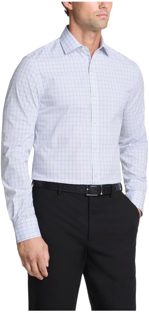 Tommy Hilfiger Men's Blue Multi Flex Stretch Button Down Dress Shirt | Tommy Hilfiger In Lebanon