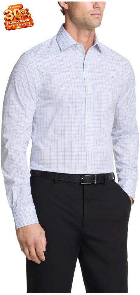 Tommy Hilfiger Men's Blue Flex Stretch Button Down Shirt | Tommy Hilfiger In Lebanon