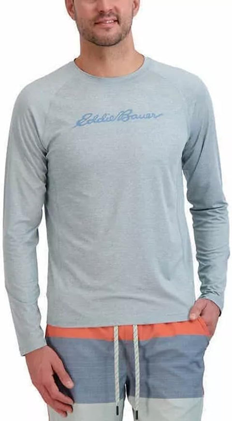 Eddie Bauer Men's Light Blue Quick Dry Long Sleeve Rashguard Blouse | Eddie Bauer In Lebanon