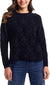 Weatherproof Vintage Women's Black Chenille Crewneck Sweater