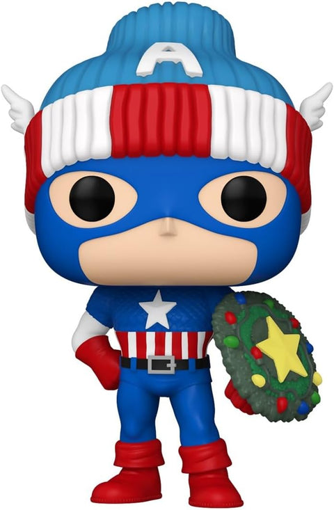 Funko Pop! Marvel Holiday Captain America Figure | Funko In Lebanon