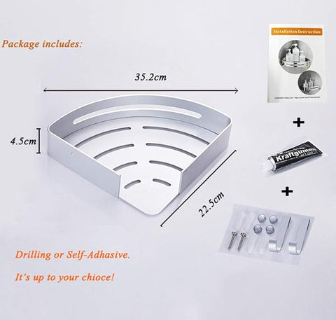 Kazeila Silver Aluminum Bathroom Shelves | Kazeila In Lebanon