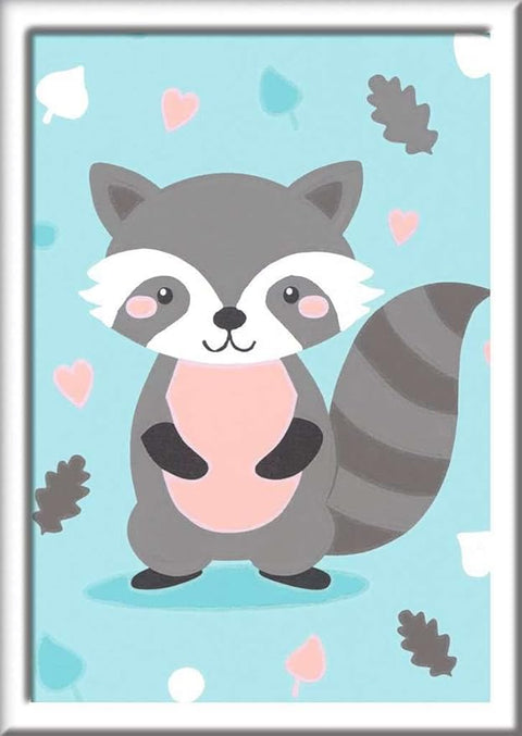 Ravensburger Cute Raccoon Painting by Numbers With A Frame |Ravensburger In Lebanon