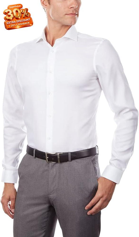 Calvin Klein Men's White Long Sleeve Shirt| Calvin Klein In Lebanon
