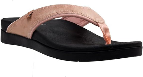 Spenco Women's Dusty Rose Shoreline Dusted Metallic Flip-Flop Slipper |Spenco In Lebanon