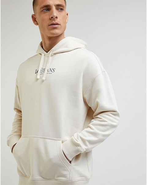 Lee Men's Beige Ecru Loose Logo Hoodie | Lee In Lebanon