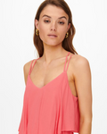 Only  Women's  Coral Strap Layered Dress 11228904 FE343