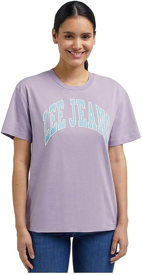Lee Women's Light Purple Crew Neck Slim Fit T-Shirt | Lee In Lebanon