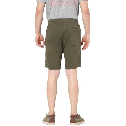 Celio Men's Olive Green Cotton Blend Bermuda Jogger Shorts | Celio In Lebanon