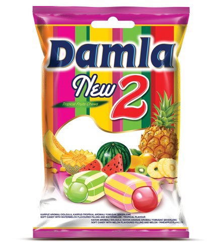 Tayaş Damla New 2 Fruit Flavor Soft Candy 800G