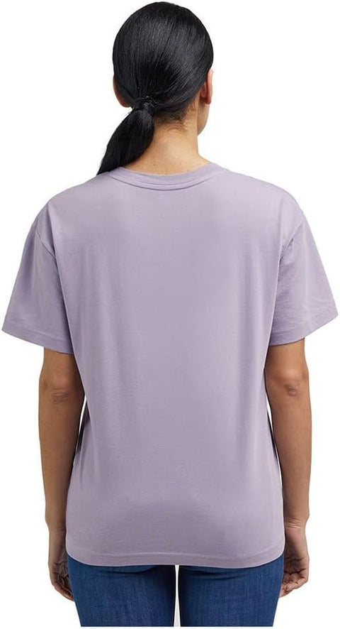 Lee Women's Light Purple Crew Neck Slim Fit T-Shirt | Lee In Lebanon