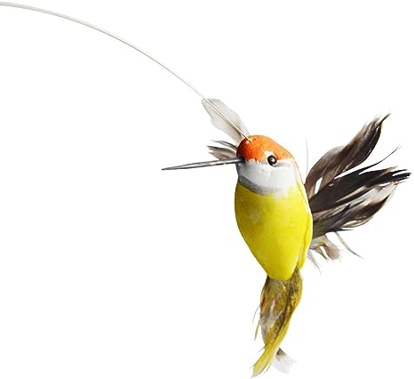 Solaration™ Solar and Battery Powered Fluttering Hummingbird, Real Feather Wings and Tails A230