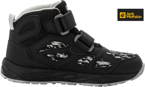 Jack Wolfskin Boy's Black Woodland 2 Texapore Mid VC K Sneakers |Jack Wolfskin in Lebanon