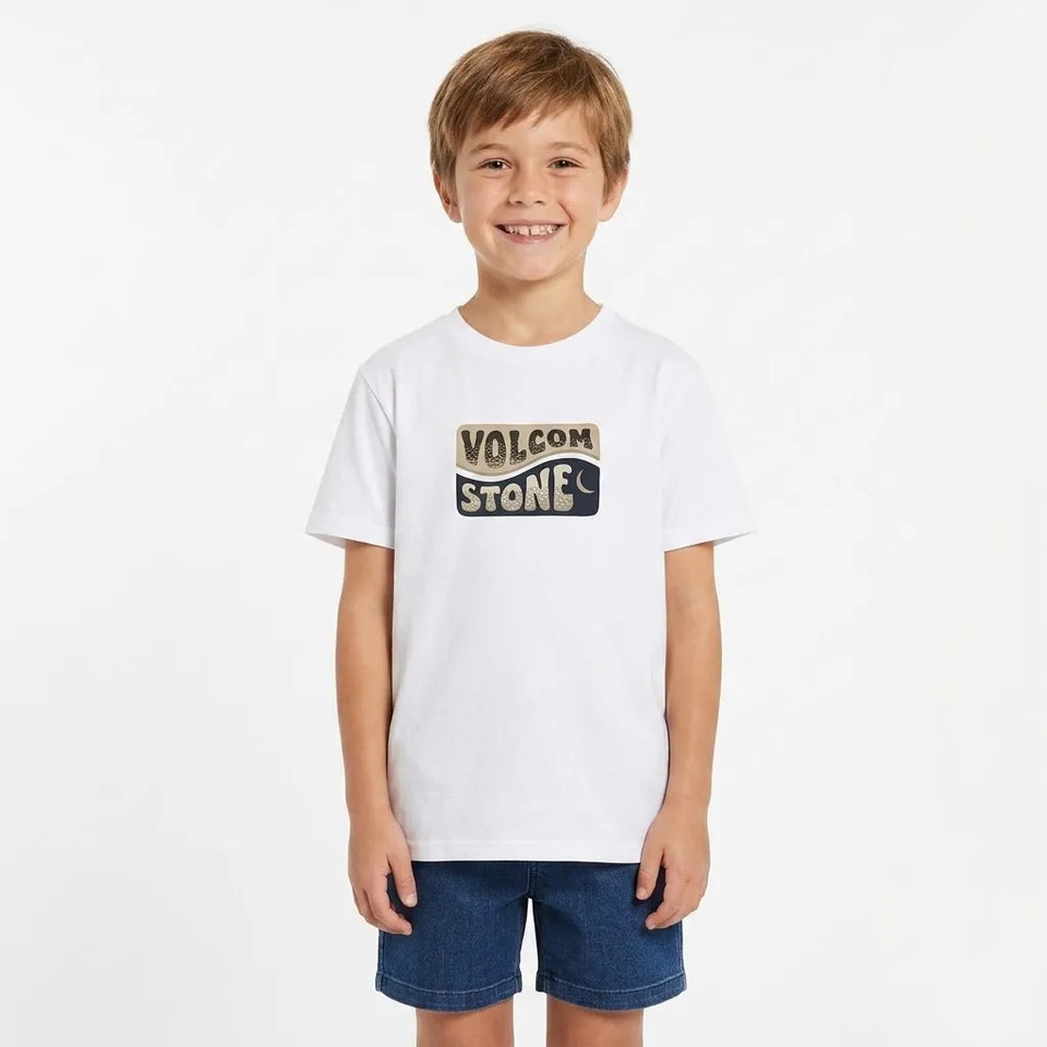 Volcom Boy's White 'VOLCOM STONE' Short-Sleeve T-Shirt