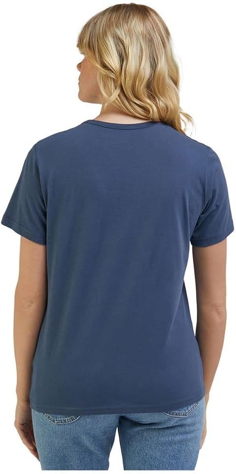 Lee Women's Navy Logo Printed Regular T-Shirt | Lee In Lebanon