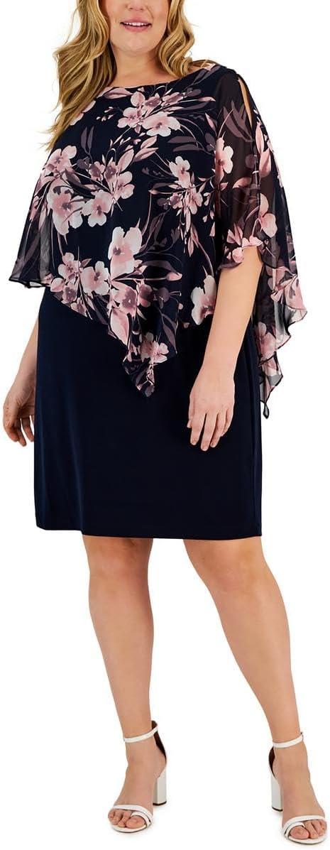 Connected Apparel Women's Navy Floral Midi Dress |Connected Apparel in Lebanon