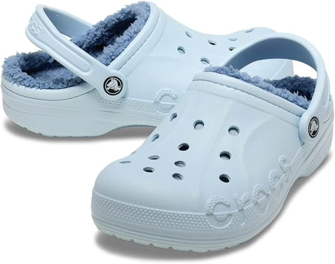 Crocs Women's Blue Baya Lined Clogs Fuzzy Slippers |Crocs In Lebanon