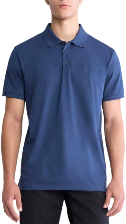 Calvin Klein Men's Dark Blue Logo Polo Neck T-Shirt | Calvin Klein In Lebanon