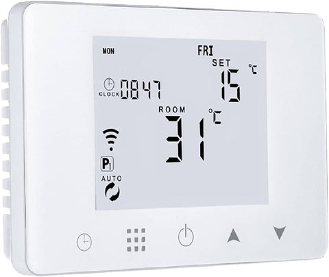 Homcloud White Digital Chronograph Thermostat Google Assistant And Alexa WLAN AM013