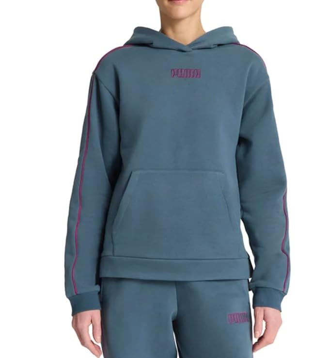 Puma Women's Petrol Long Sleeve Fleece Pullover Hoodie