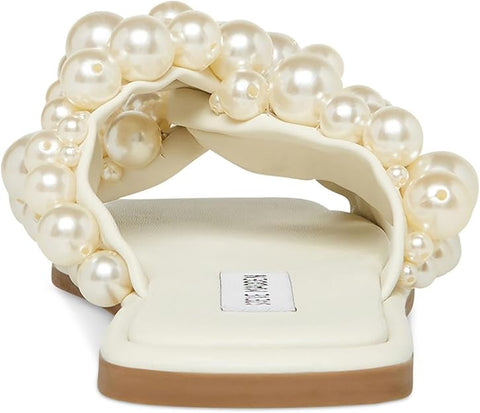 Steve Madden Women's Off White Pearl Duri Slide Slippers | Steve Madden In Lebanon