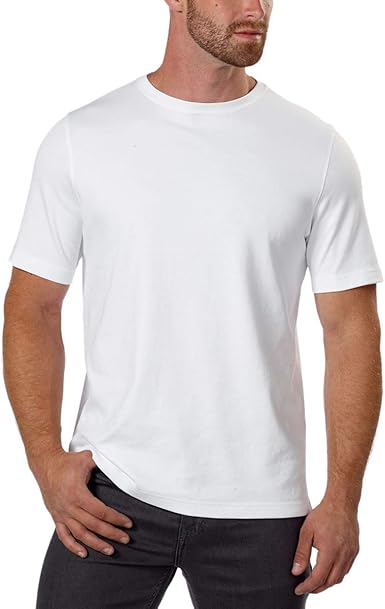 Kirkland Signature Men's White Crew Neck Pack Of 6 T-Shirts  | Kirkland Signature In Lebanon