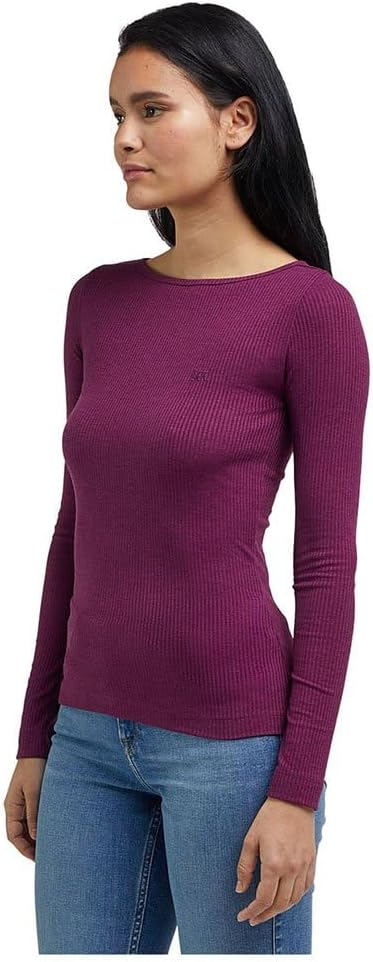 Lee Women's Foxy Violet Long Sleeve Boat Neck Tee T-Shirt | Lee In Lebanon