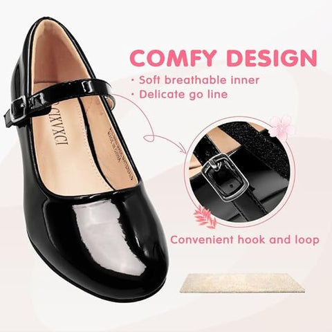 CIXVXCI Girl's Black Low Heels Ballerina | CIXVXCI In Lebanon