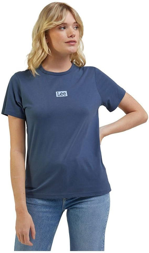 Lee Women's Navy Logo Printed Regular T-Shirt | Lee In Lebanon