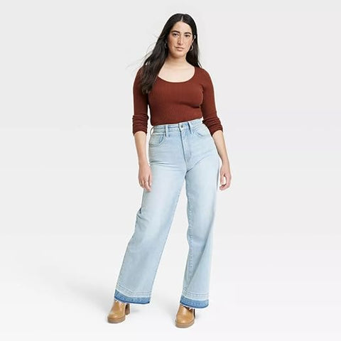 Universal Thread Women's Blue High-Rise Wide Leg Jeans| Universal Thread In Lebanon