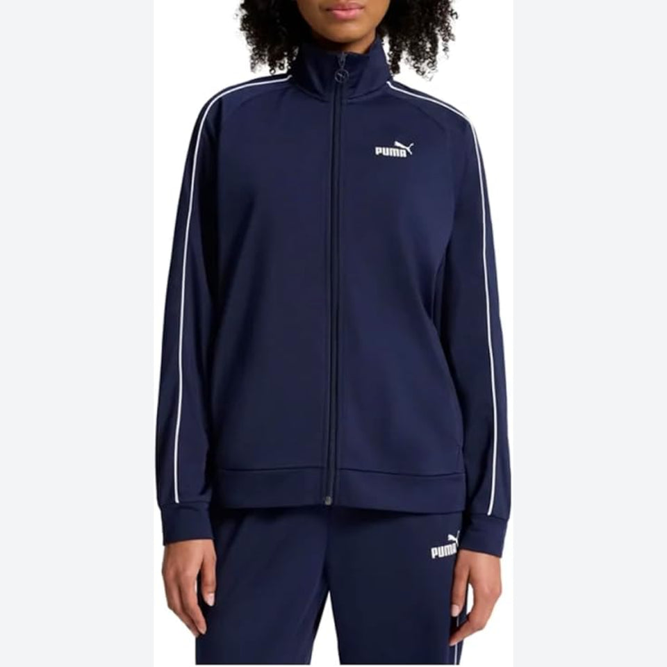 Puma Women's Navy Tricot Track Full Zip Jacket